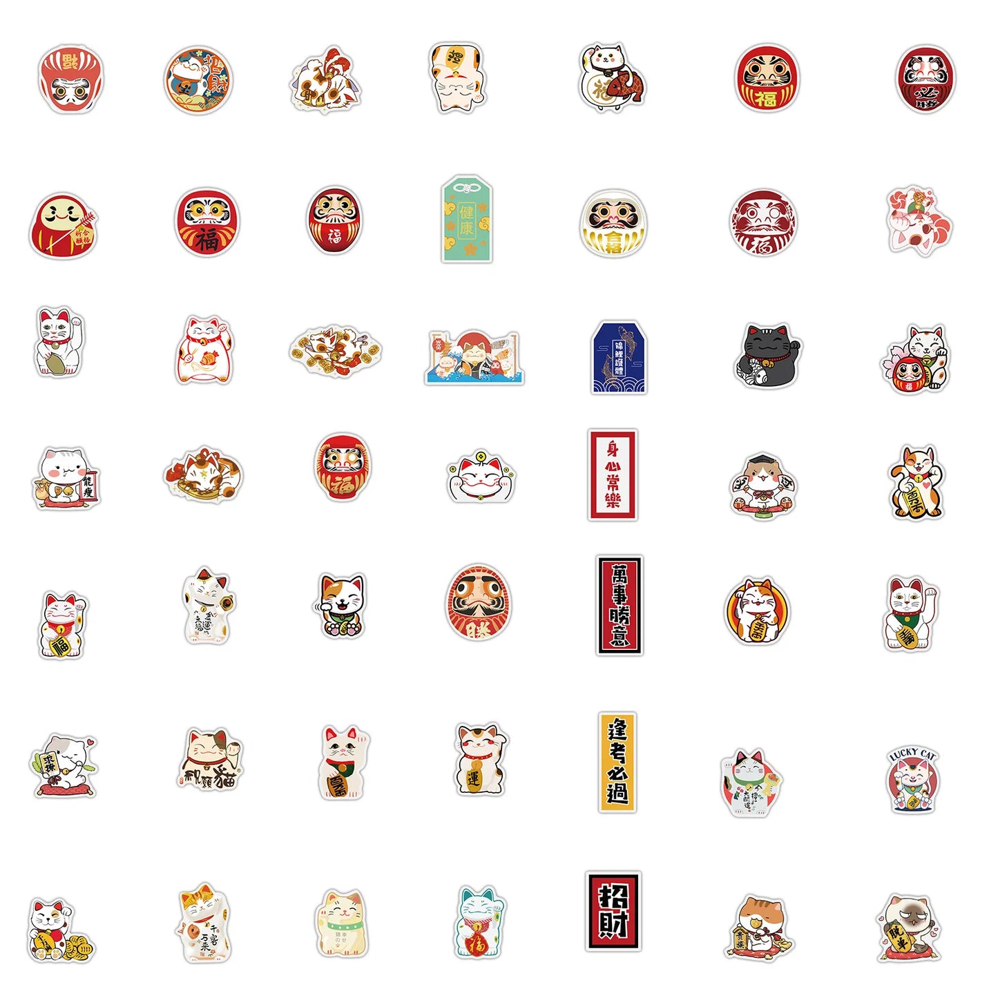 Autocollant lucky cat