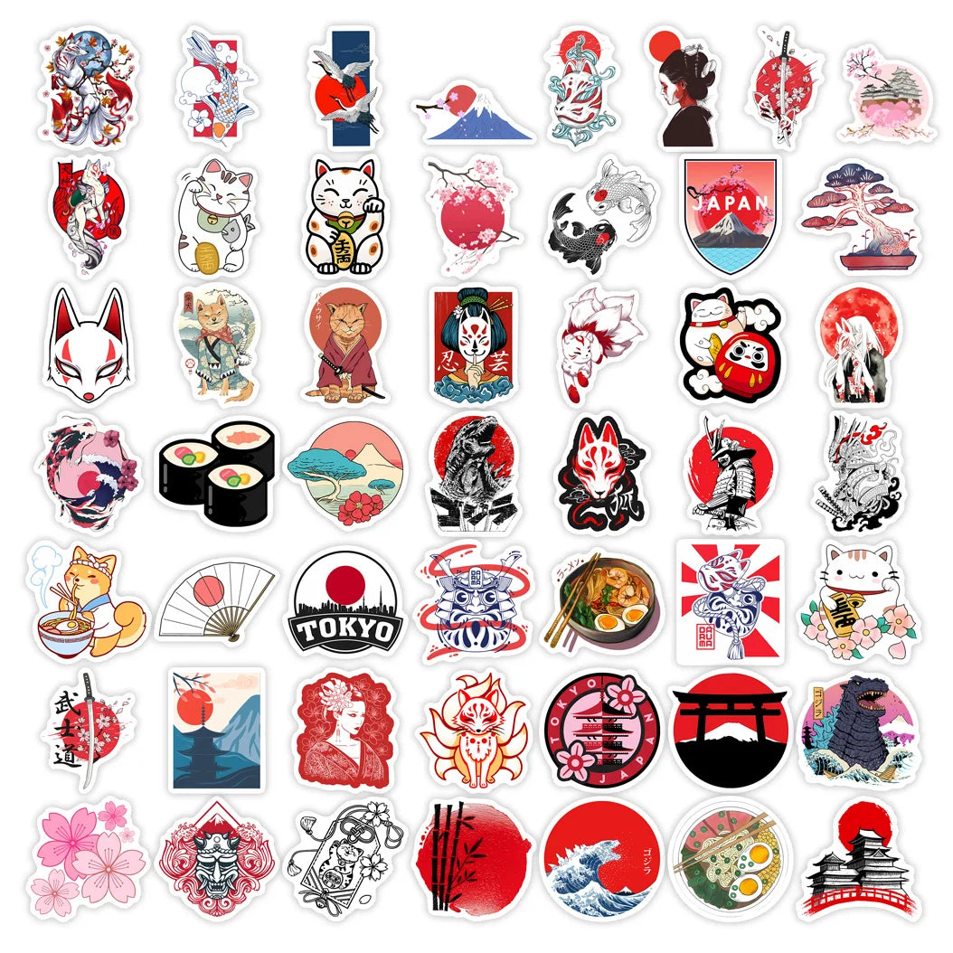 Autocollants Maneki Neko Pack 3