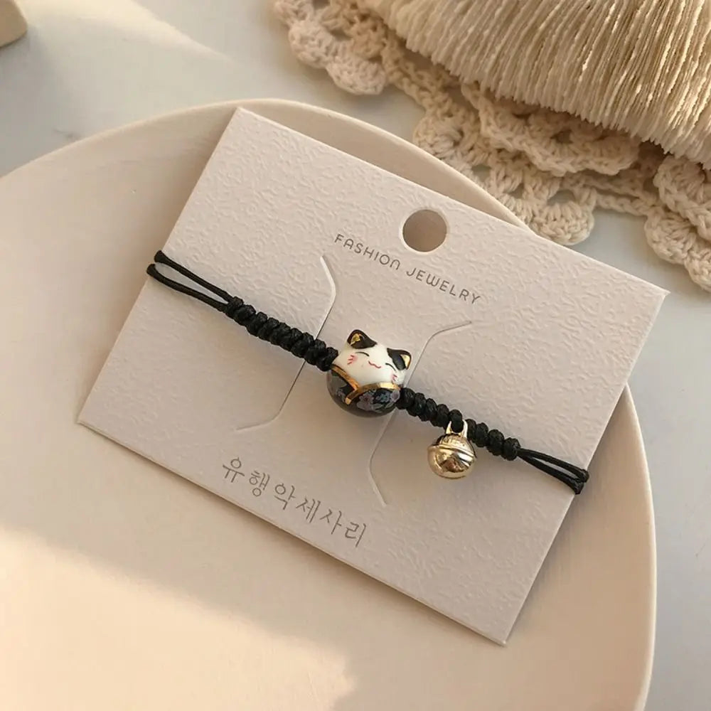 Bracelet Maneki Neko Marron