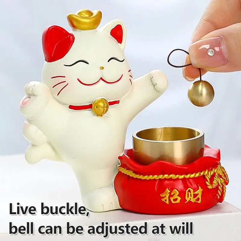 Clochette de porte Maneki Neko acrobate