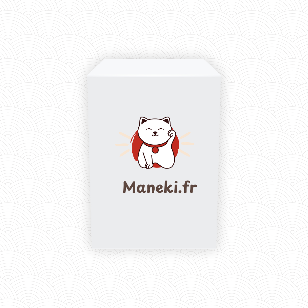 Petite figurine Maneki Neko solaire blanc "Serein"