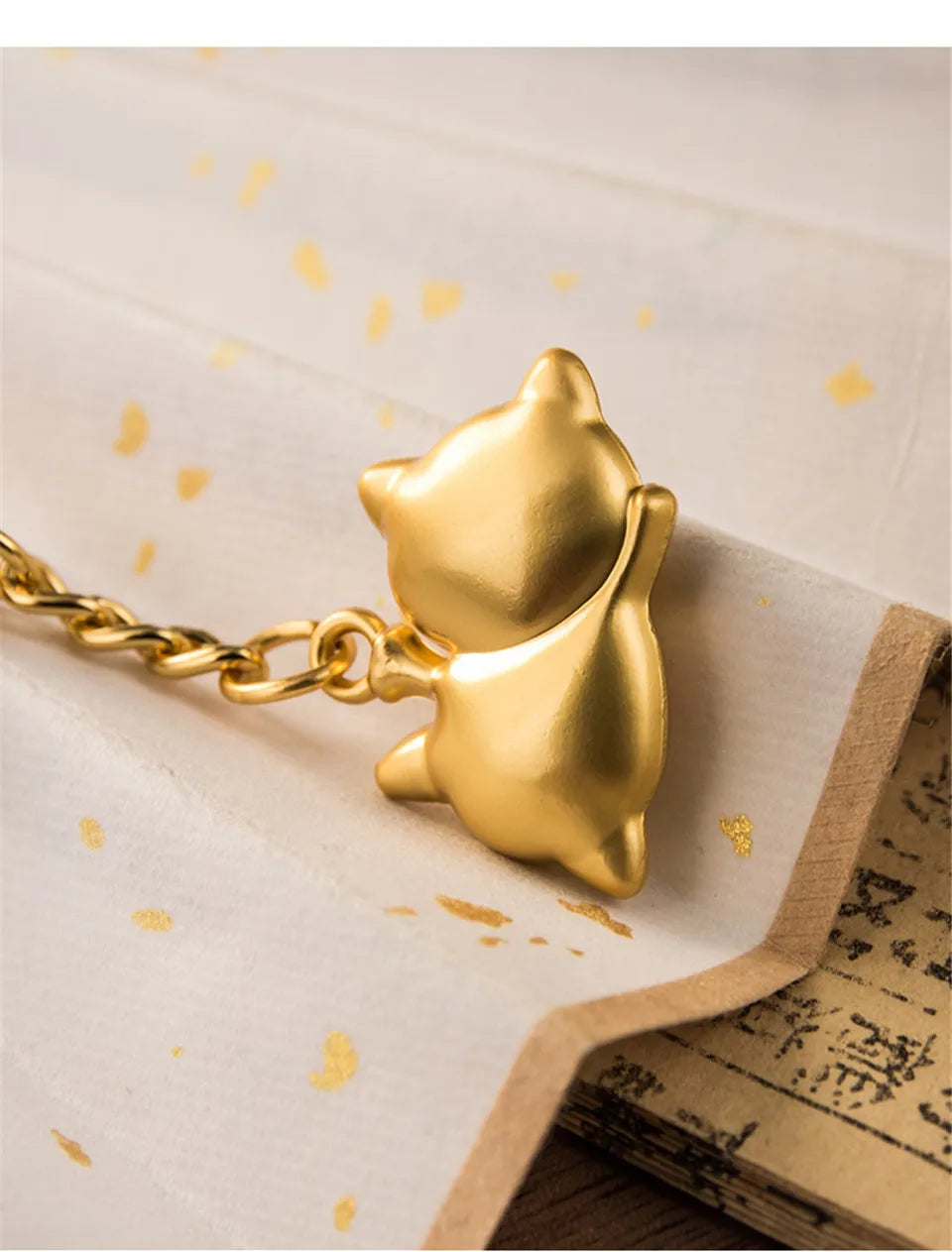 Porte clef Maneki Neko doré