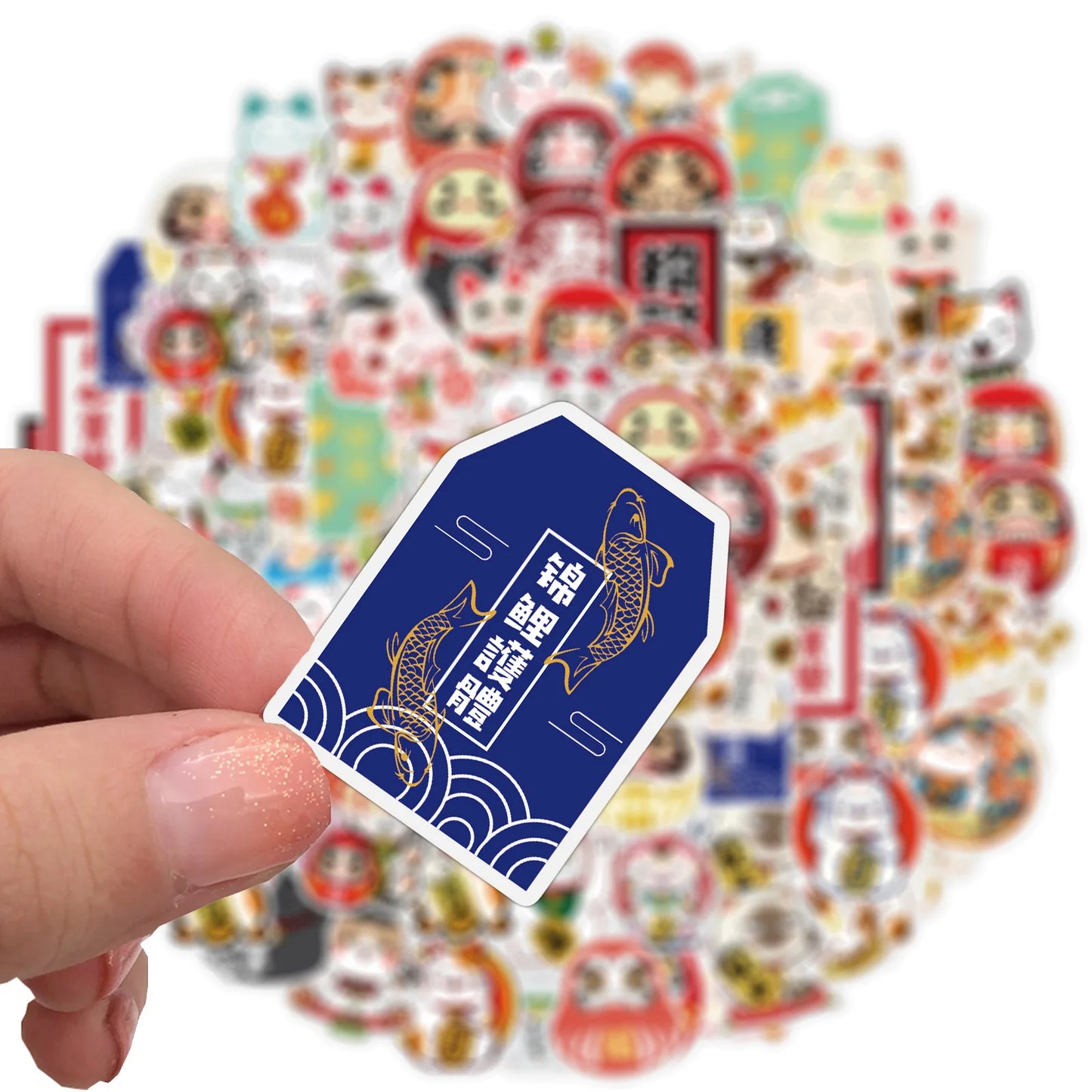 Autocollant lucky cat