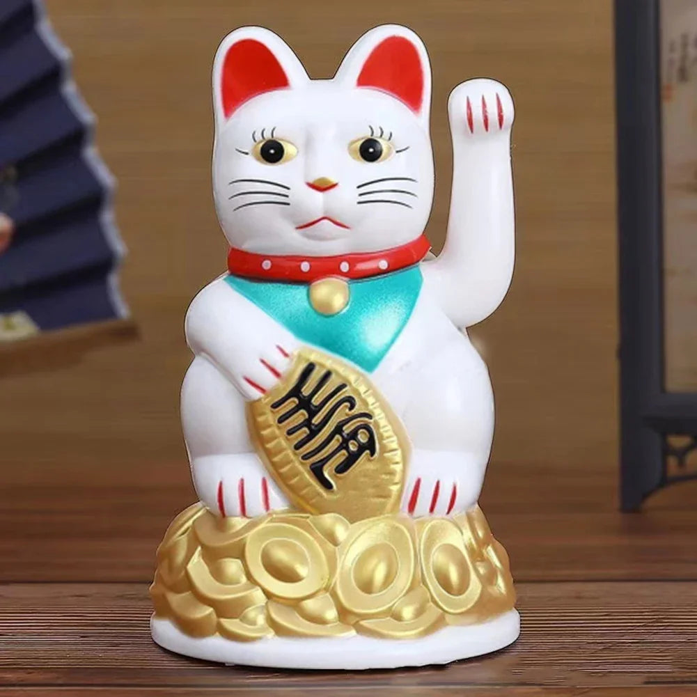Maneki neko blanc à piles