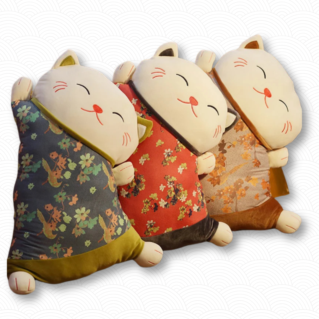 Peluche coussin Maneki Neko