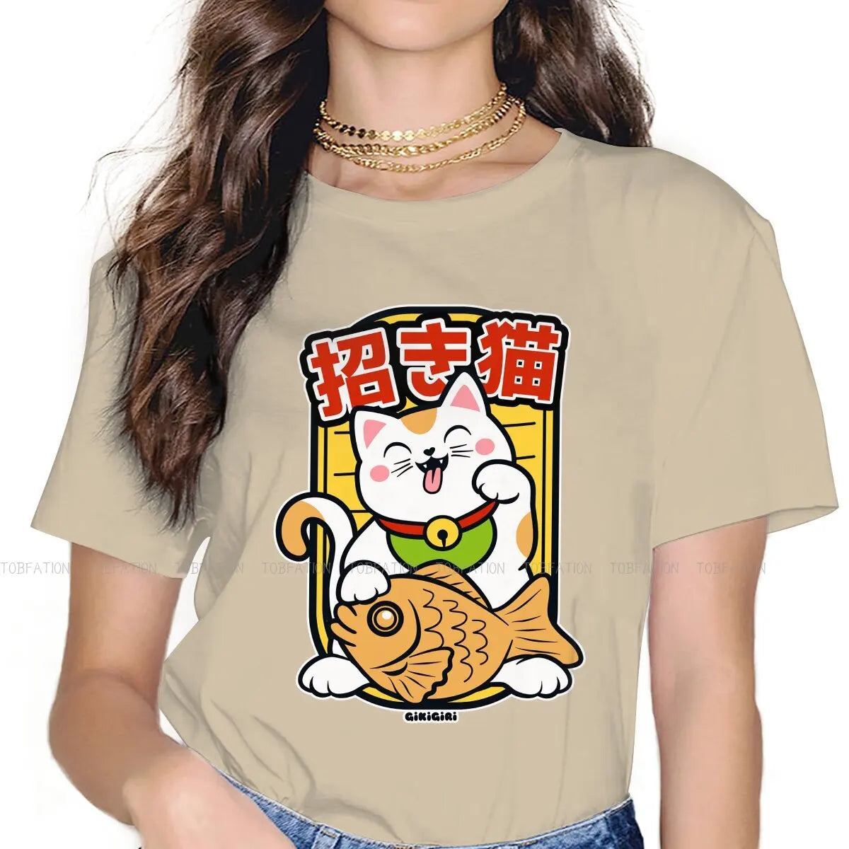 T-shirt Maneki Neko femme