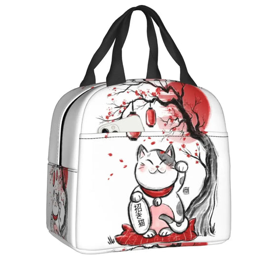 Sac isotherme Maneki Neko Blanc & Rouge