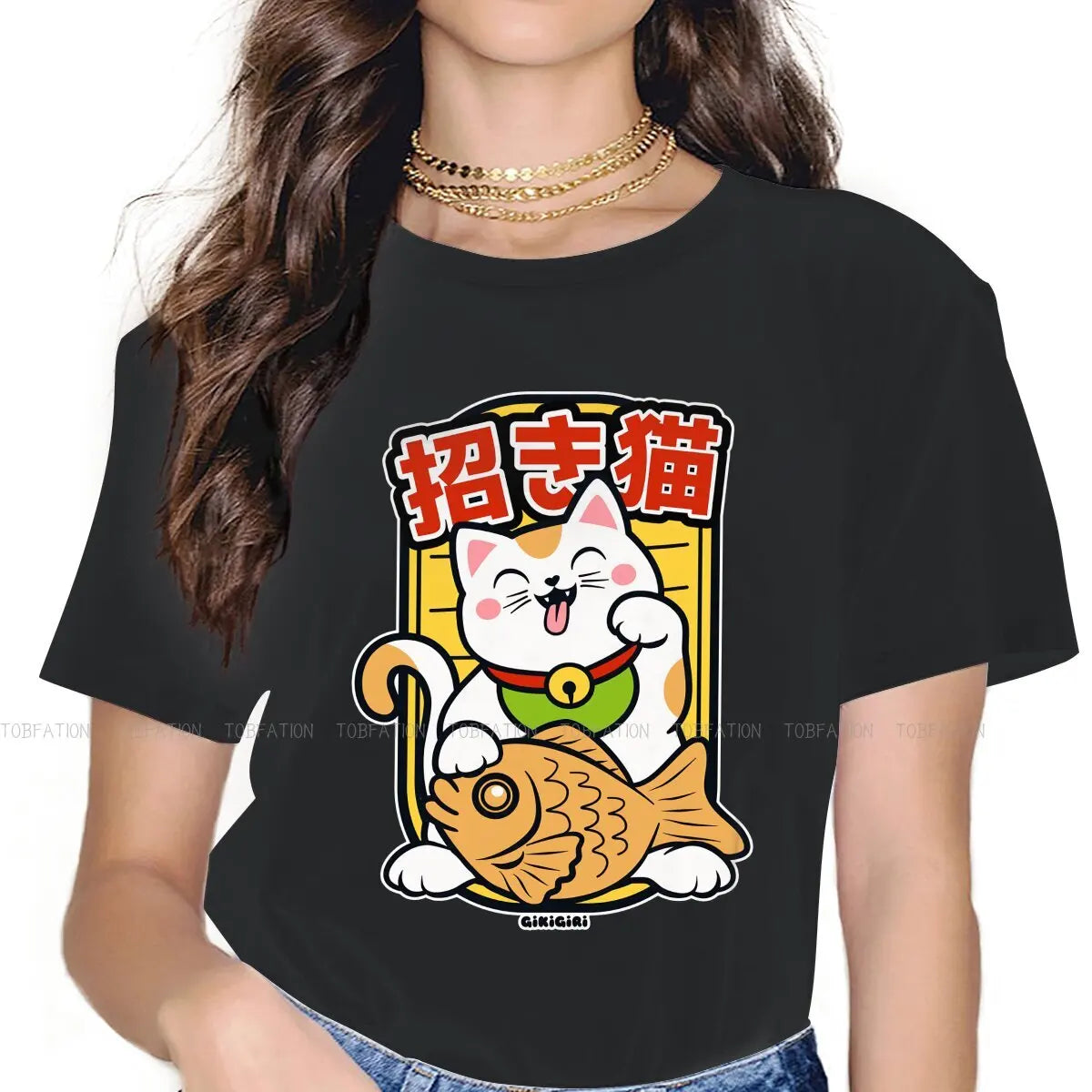 T-shirt Maneki Neko femme
