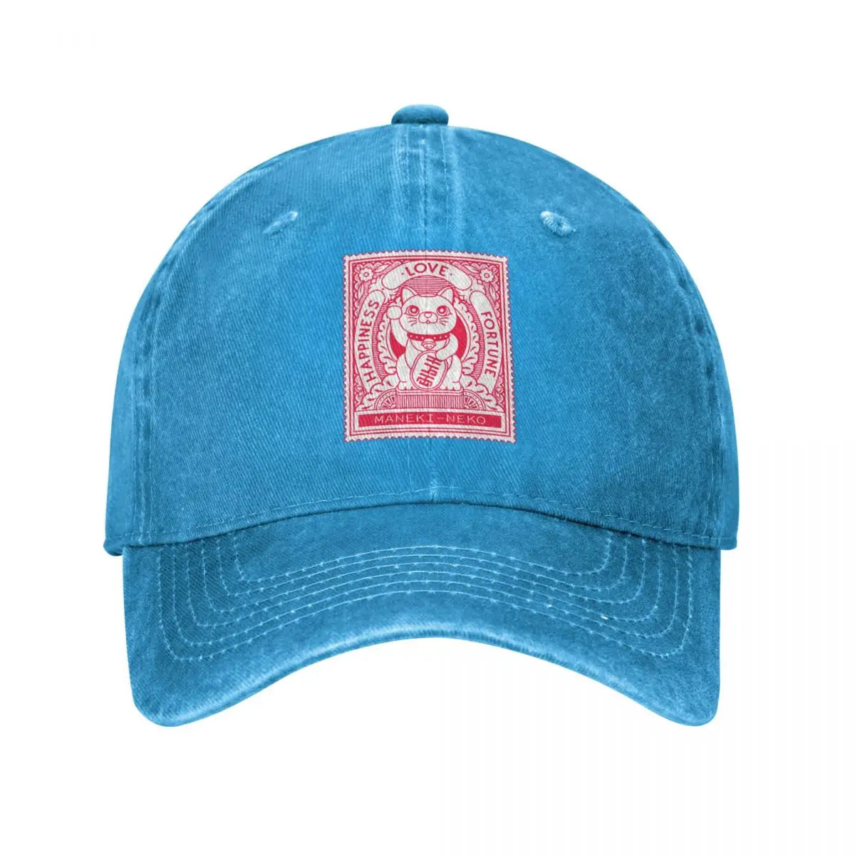 Casquette Maneki Neko Baseball vintage "Bonheur"