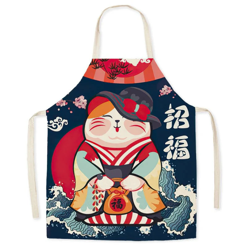 Tablier de cuisine Maneki Neko coussin