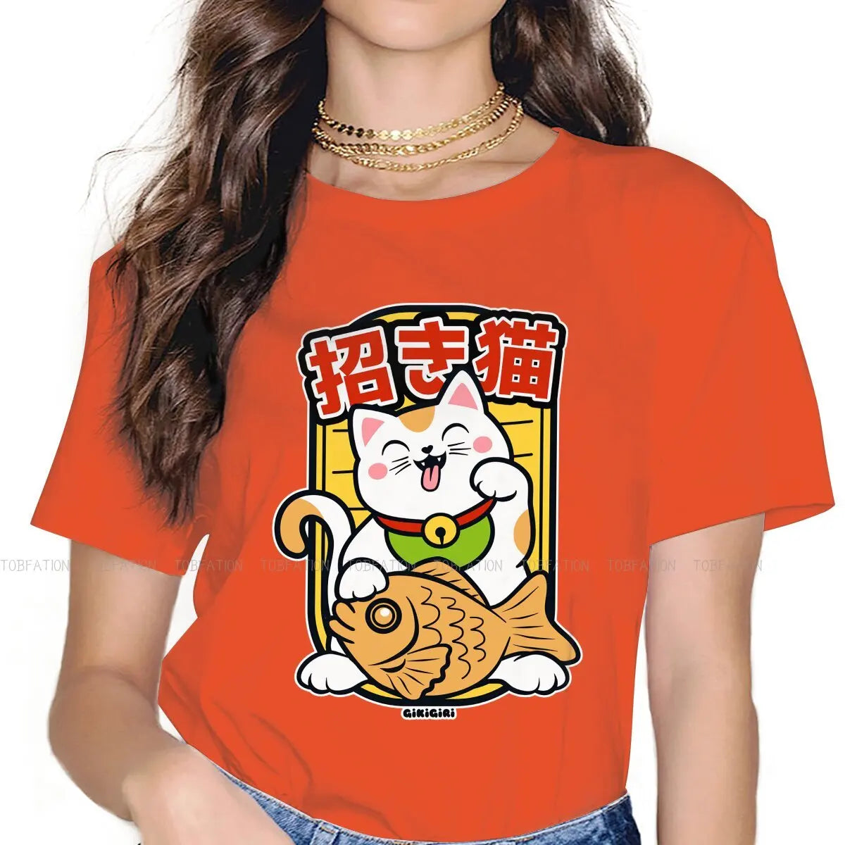 T-shirt Maneki Neko femme