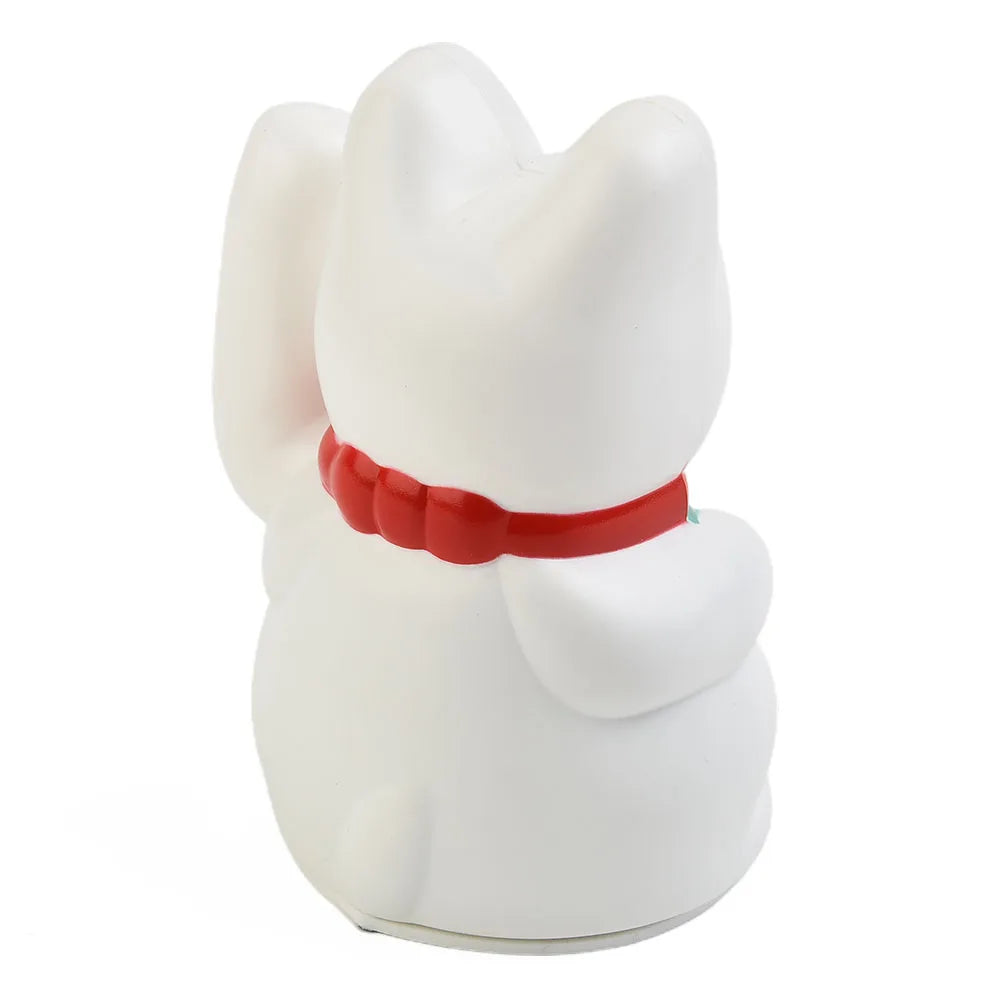 Lucky cat blanc à piles