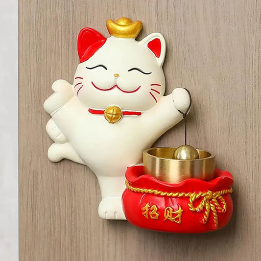 Clochette de porte Maneki Neko acrobate