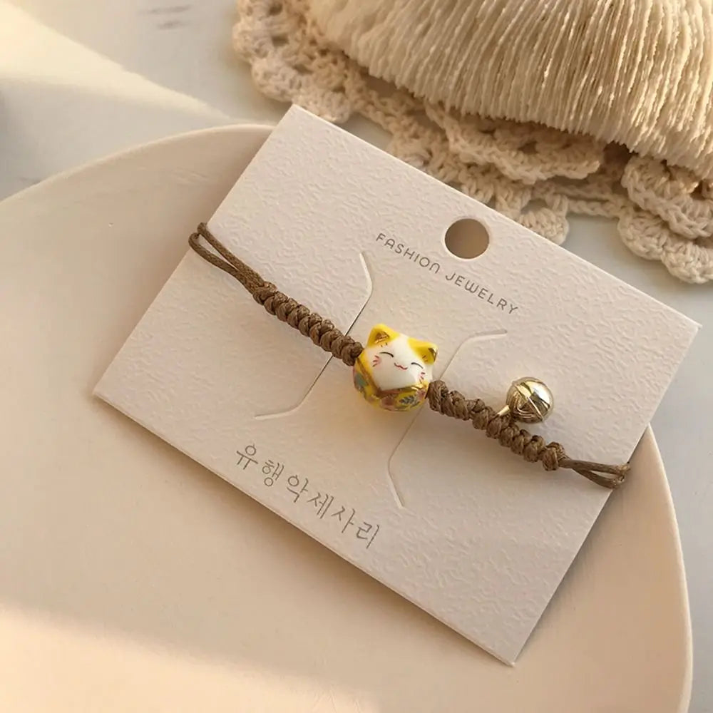 Bracelet Maneki Neko rose