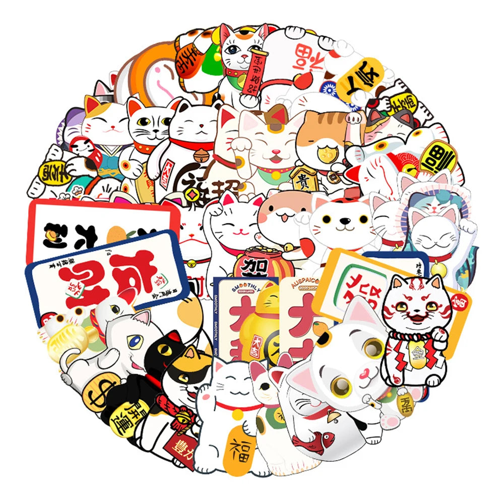 Stickers Maneki Neko Pack 2