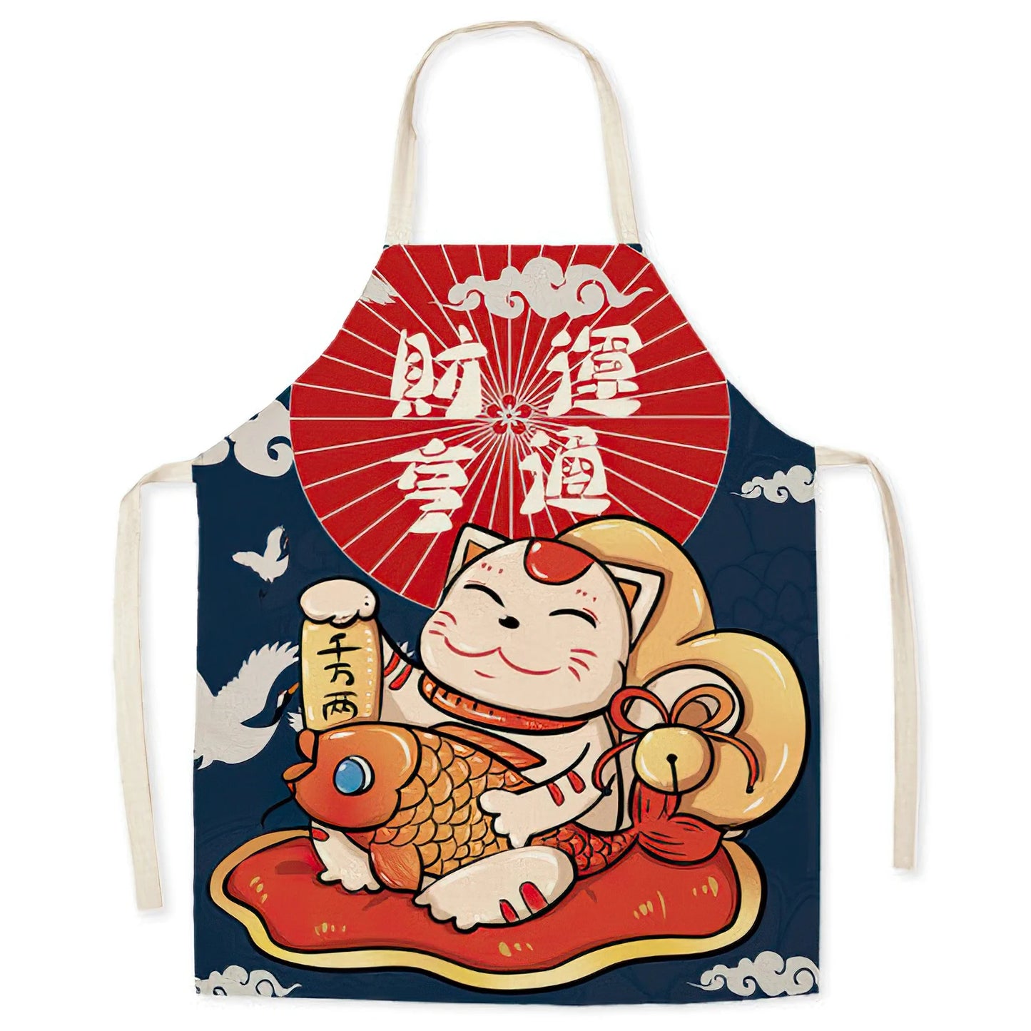 Tablier de cuisine Maneki Neko coussin