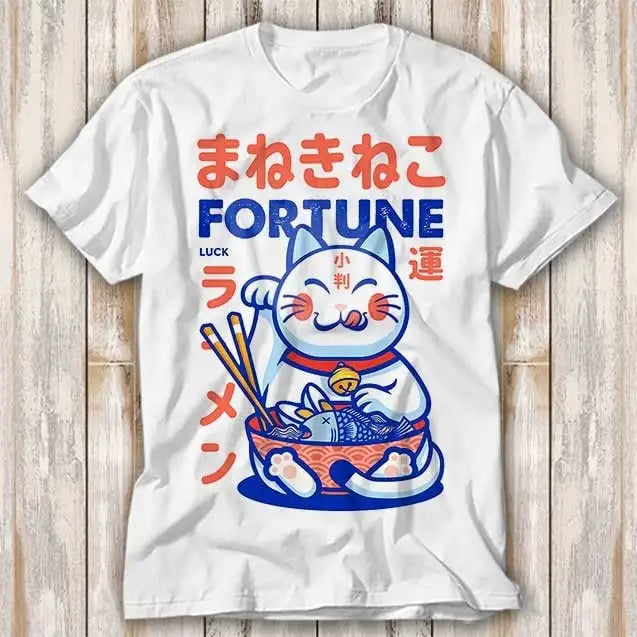 Maneki Neko T-shirt fortune