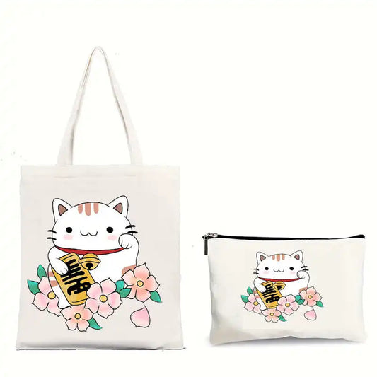 Sac cabas et pochette Maneki Neko