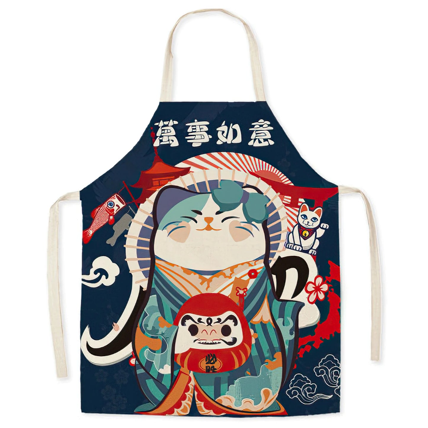 Tablier de cuisine Maneki Neko Geisha