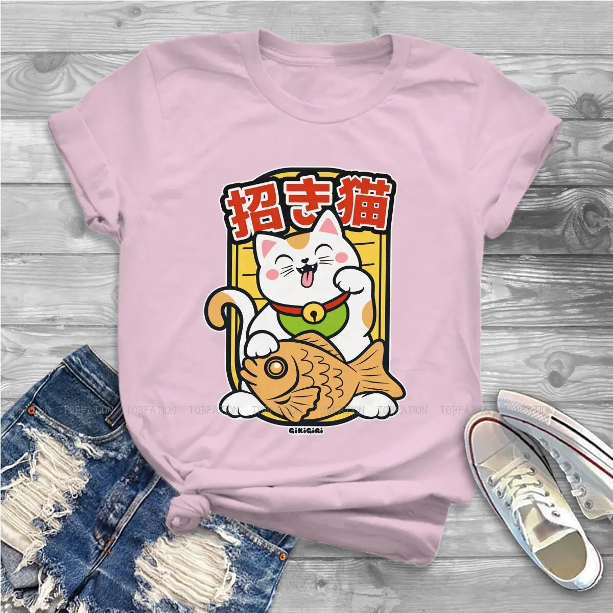 T-shirt Maneki Neko femme