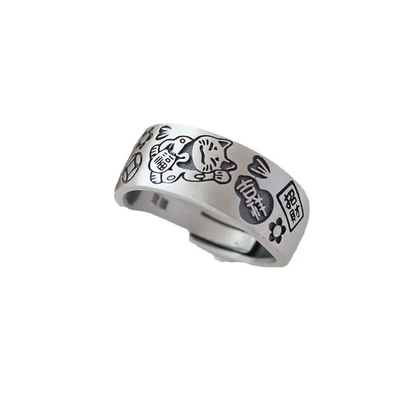 Bague Lucky cat Argent 925 sterling