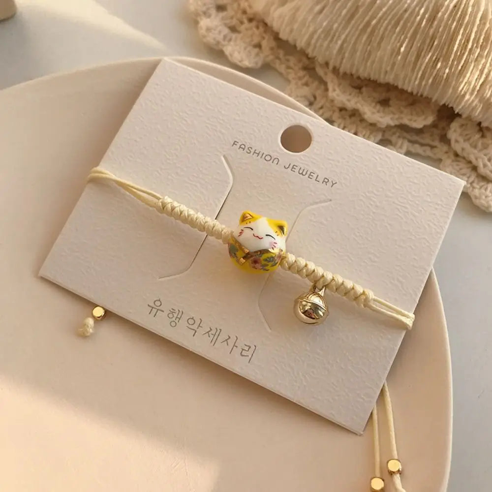 Bracelet Maneki Neko rouge