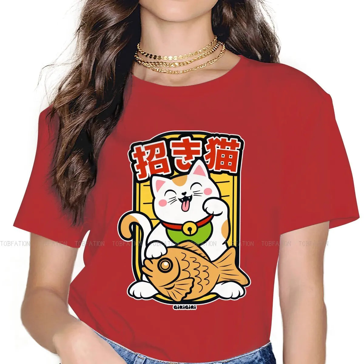 T-shirt Maneki Neko femme
