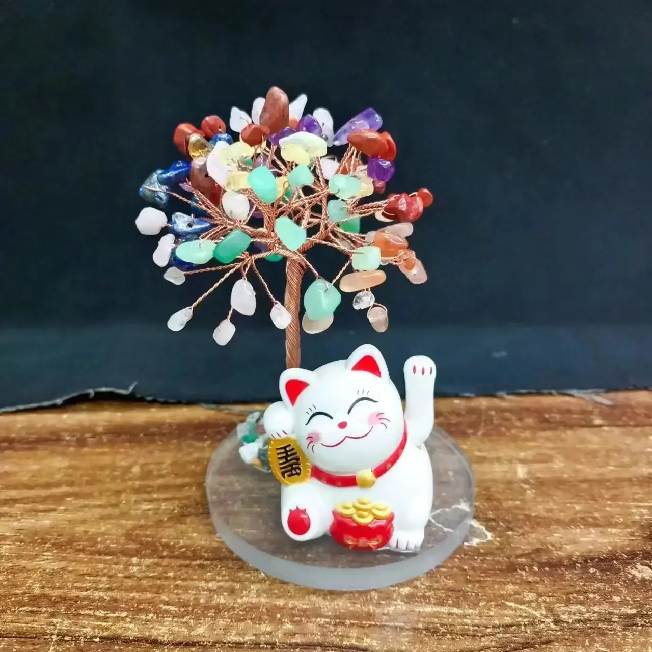 Maneki Neko et son arbre de vie "Multicolore"