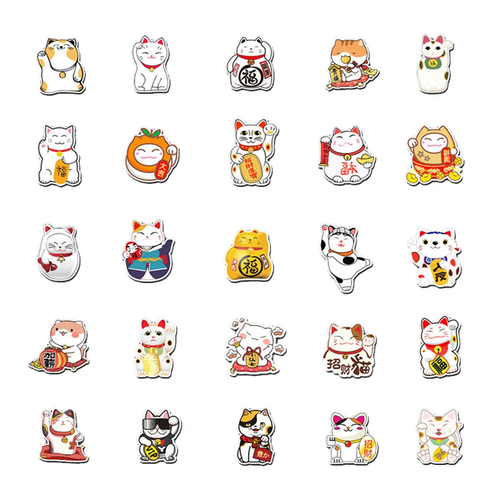 Stickers Maneki Neko Pack 2