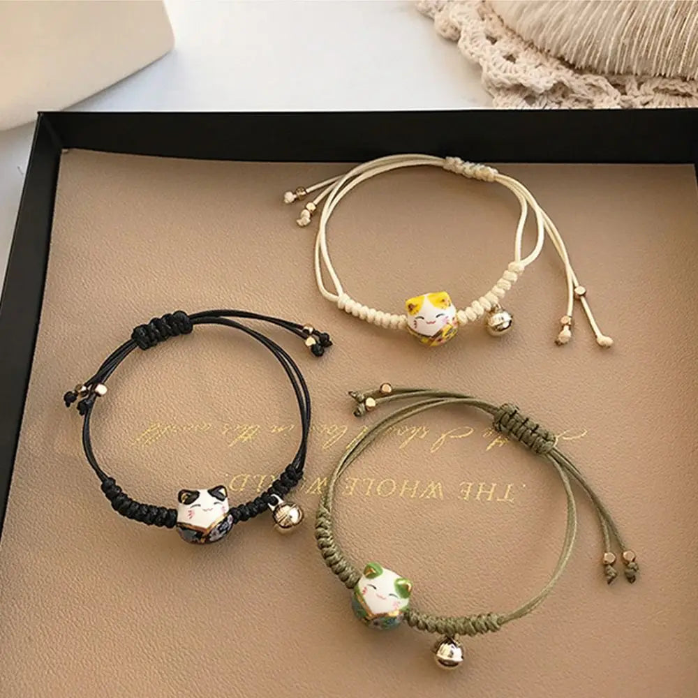 Bracelet Maneki Neko bleu ciel