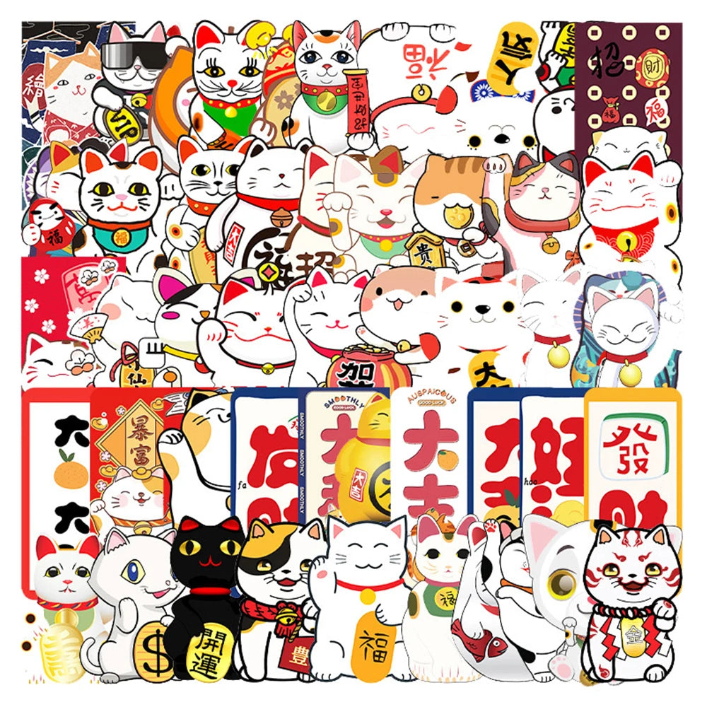 Stickers Maneki Neko Pack 2