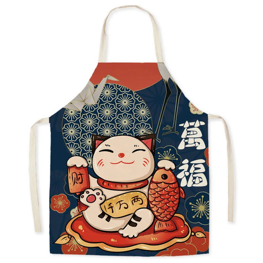 Tablier de cuisine Maneki Neko coussin