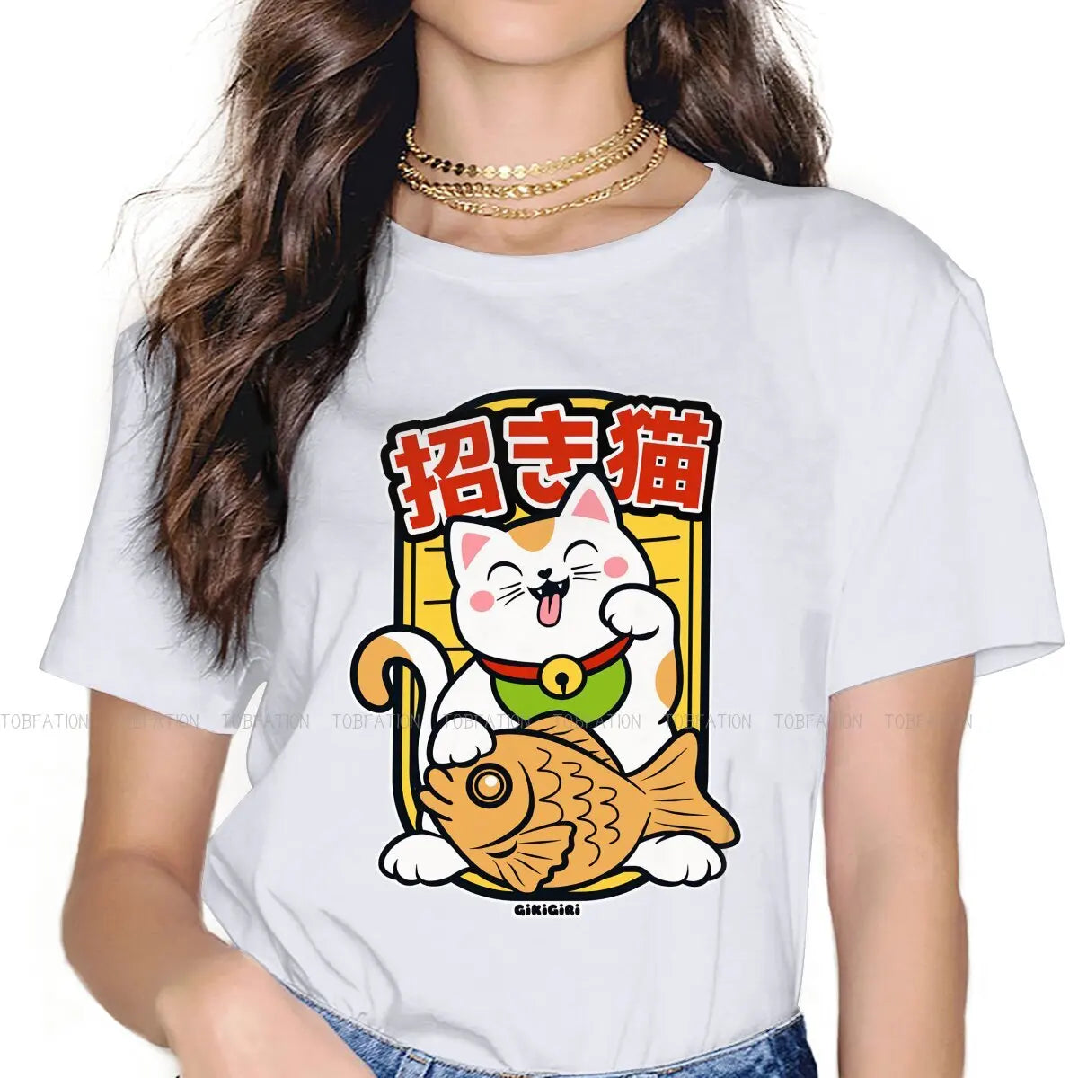 T-shirt Maneki Neko femme