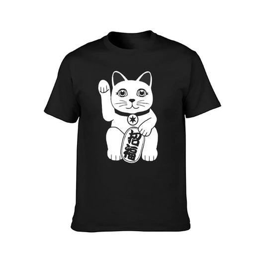 T-shirt Maneki Neko noir & blanc