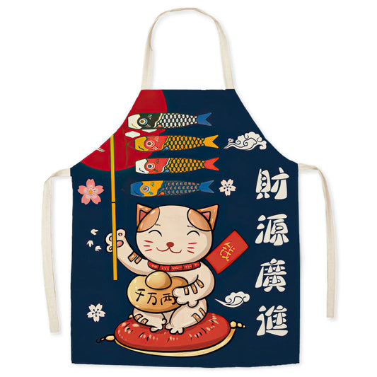 Tablier de cuisine Maneki Neko porte drapeau bébé