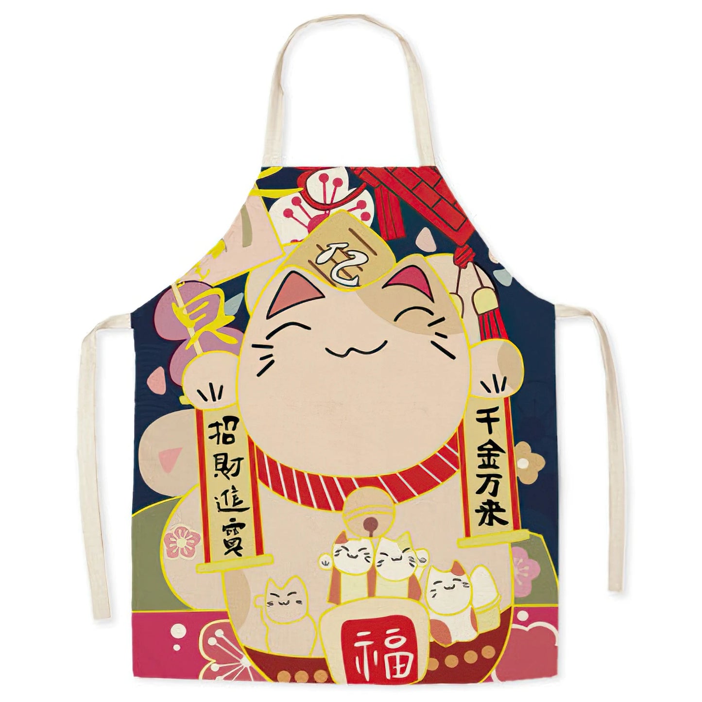 Tablier de cuisine Maneki Neko coussin