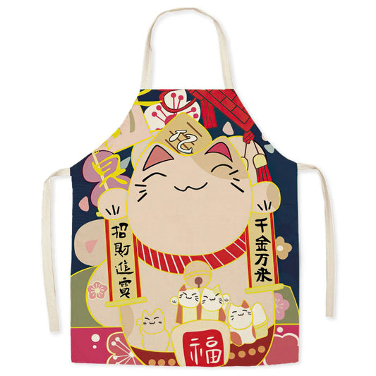 Tablier de cuisine Maneki Neko gros chat