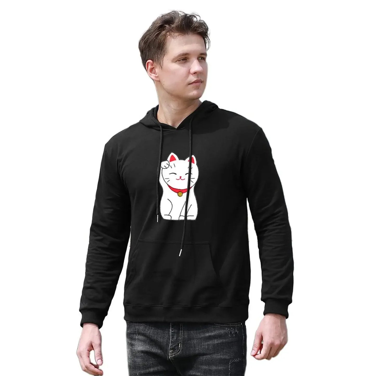 Sweat  à capuche Maneki Neko kawaï