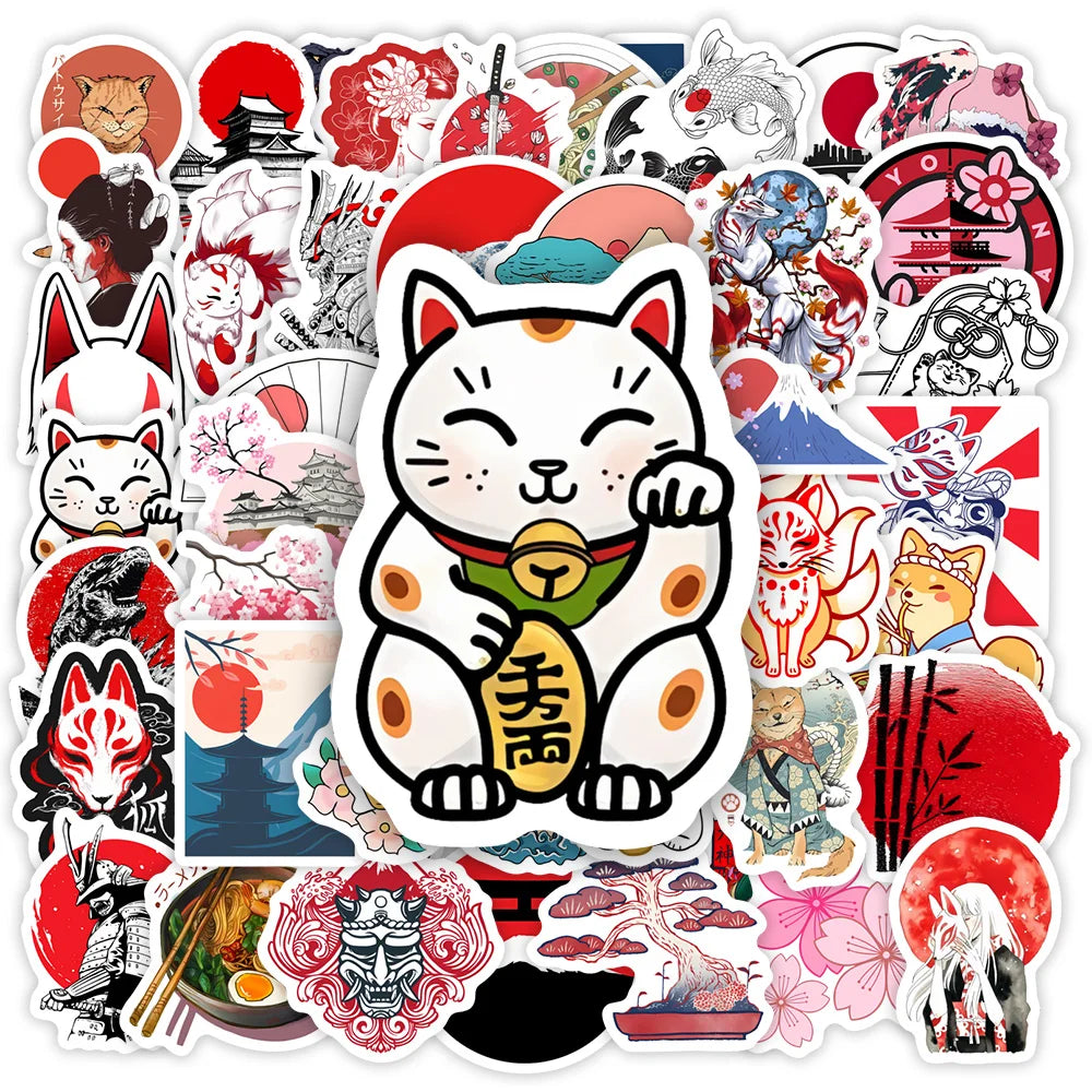 Autocollants Maneki Neko Pack 3