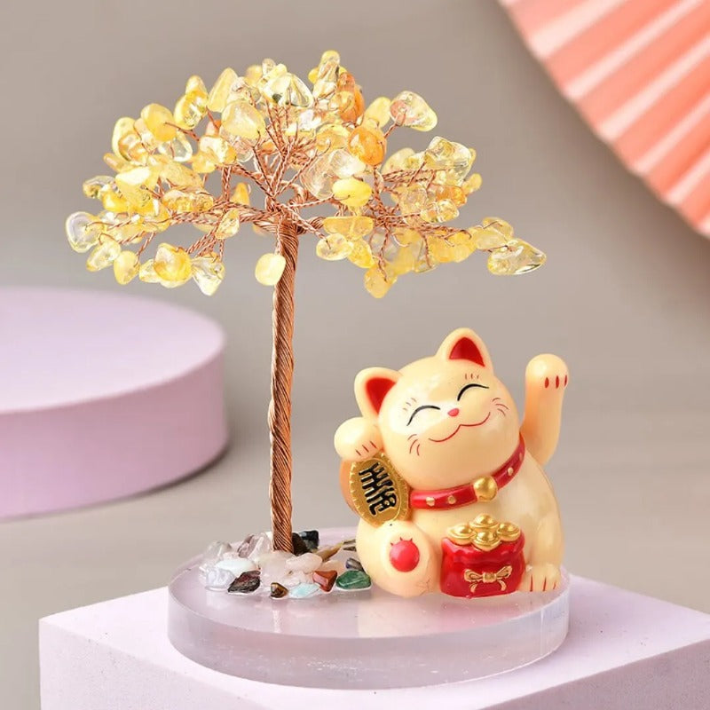 Maneki Neko et son arbre de vie "Topaz"