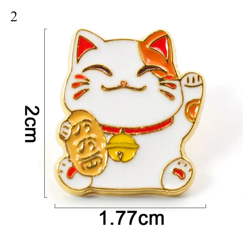 Pins Maneki Neko Rouge patte droite