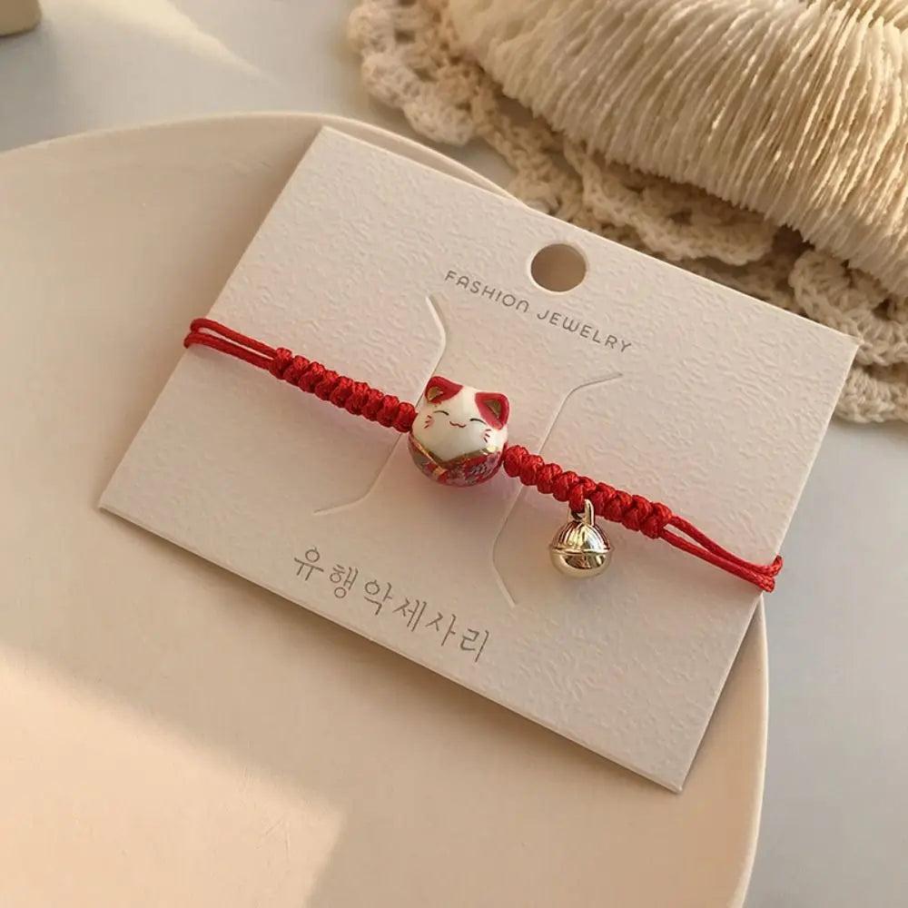 Bracelet Maneki Neko rose