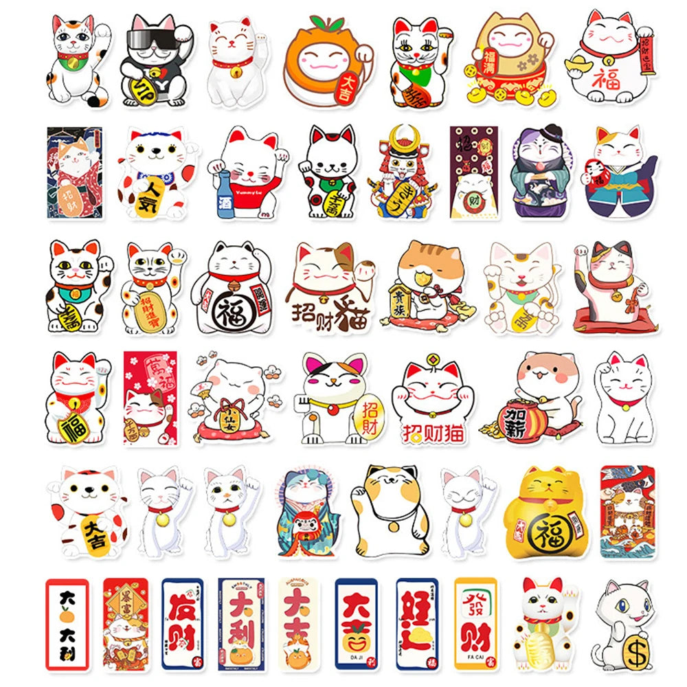 Stickers Maneki Neko Pack 2