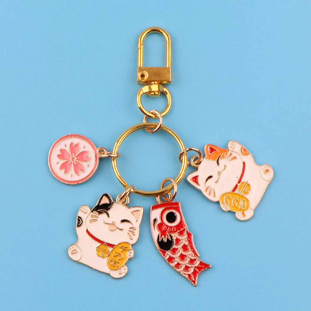 Double Porte clefs Maneki Neko