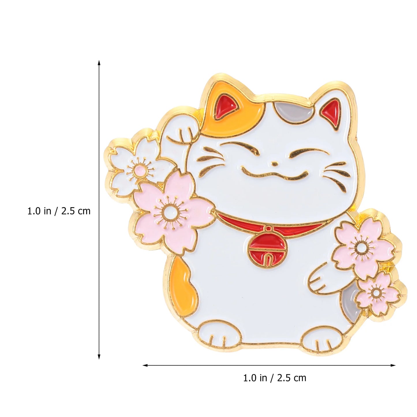 Pins Maneki Neko Blanc