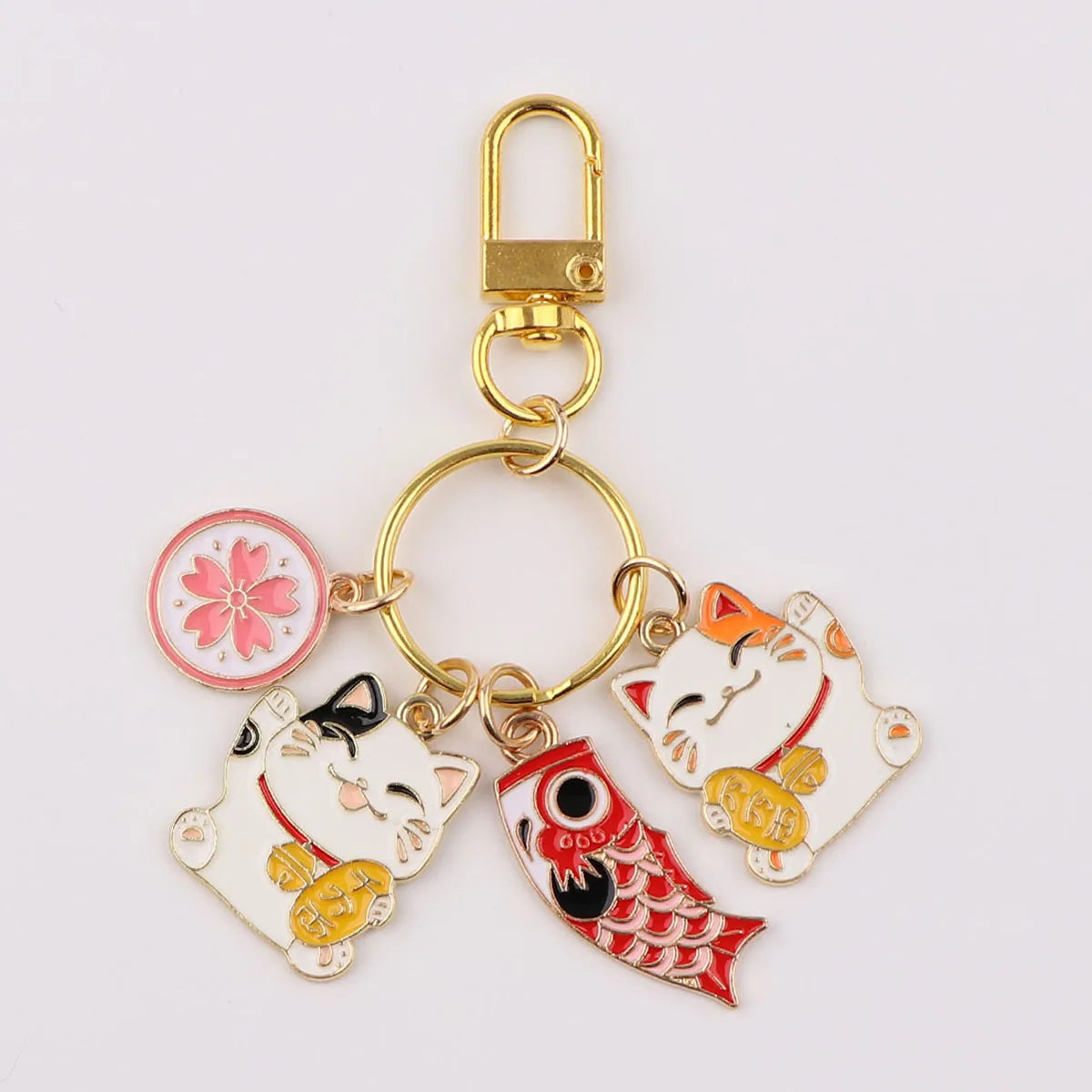 Double Porte clefs Maneki Neko