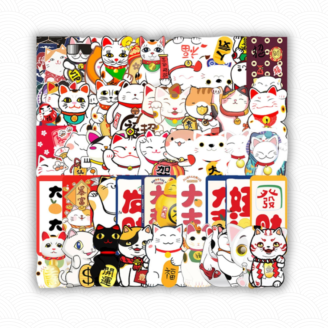 Stickers Maneki Neko Pack 2