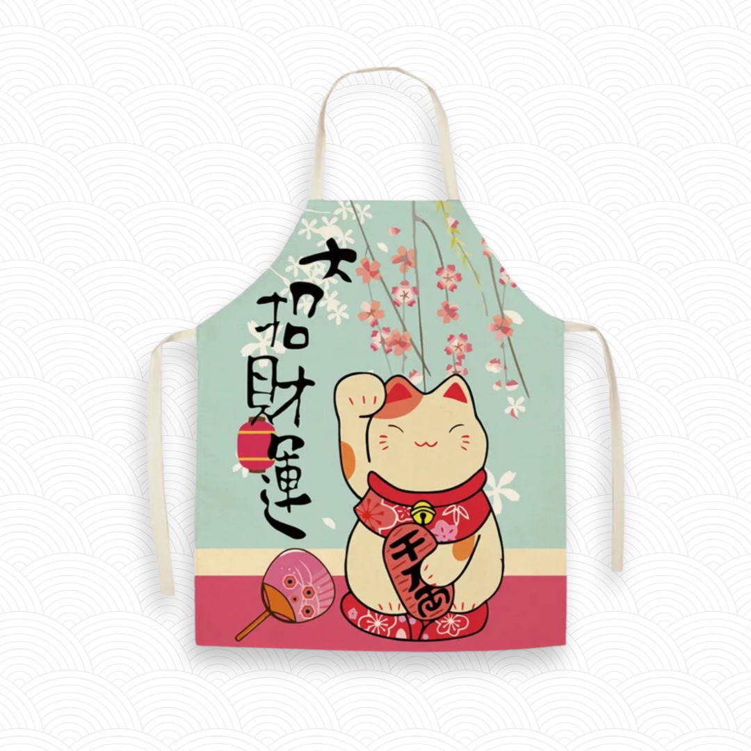 Tablier Maneki Neko "Pastel' Kawaï