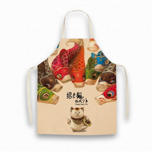 Tablier Maneki Neko et Koinobori