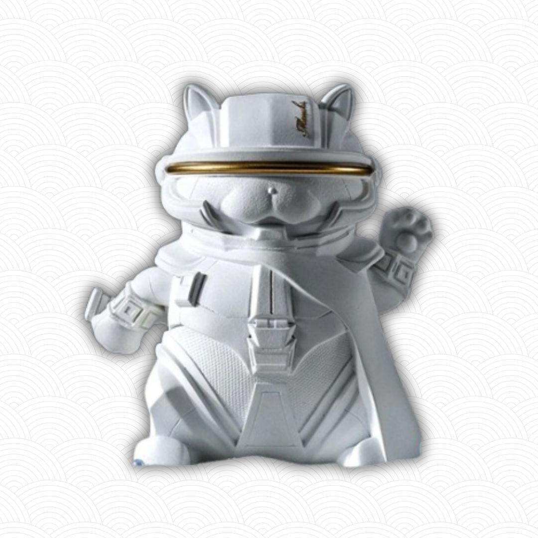 Maneki Neko du futur Cyberpunk Blanc